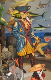 Skeleton Pirate with Monkey 6FT (JR 030719) - Thumbnail 02