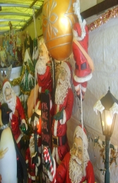 Christmas Decor Ball Red w/Gold 2.5ft (JR 1192-C) - Thumbnail 02