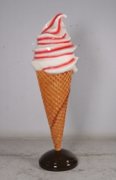 STANDING 6FT WHIPPY ICE CREAM NO FLAKE - STRAWBERRY SAUCE JR 180159S - Thumbnail 01