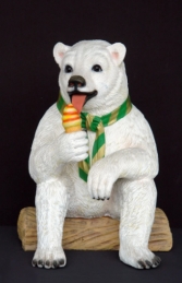 Polar Bear sitting with ice cream 2ft (JR 2727-W)	 - Thumbnail 01