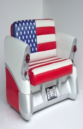 Chevy Car Sofa with American Flag (JR 2024-AF) - Thumbnail 01