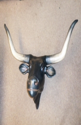 Bull Head (With Long Horns) - Black (JR 2272-B) - Thumbnail 02