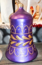 Christmas Decor Bell Purple w/ Gold (JR 1188-E) - Thumbnail 02