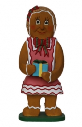 Ginger Bread Girl with Gift (JR 3125) - Thumbnail 01