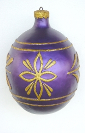 Christmas Decor Ball Purple w/Gold 1.5ft (JR 1193-D) - Thumbnail 01