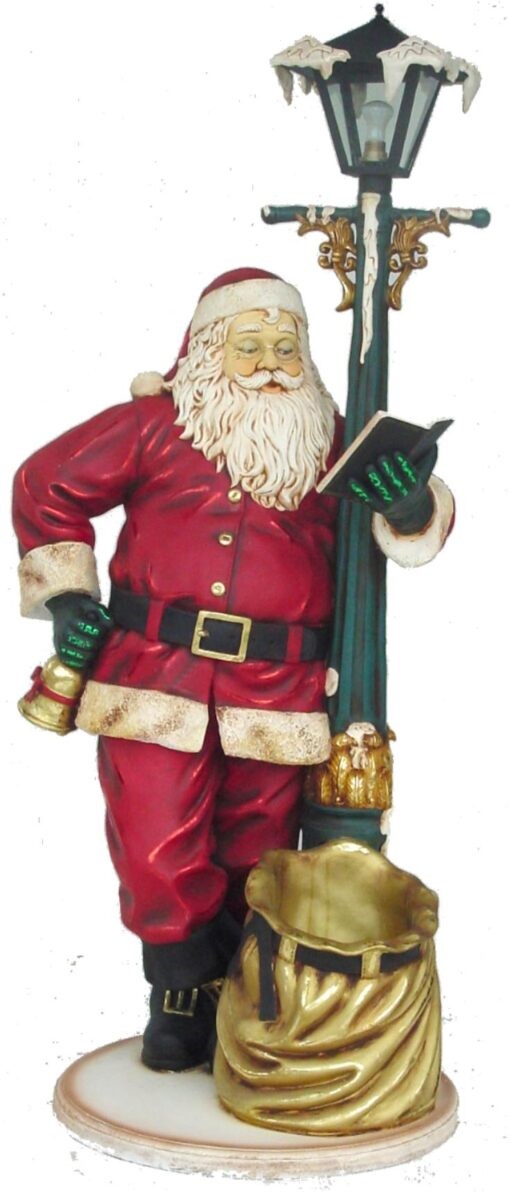 SANTA CLAUS WITH LAMP POST  JR 1749 - Image 2
