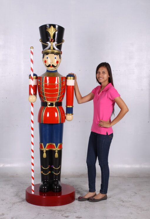 TOY SOLDIER WITH BATON 6.5FT - JR 140006 BATON IN RIGHT HAND - Image 3