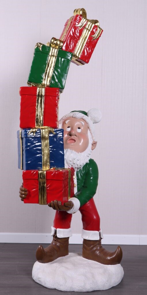 ELF WITH STACK OF GIFTS  JR 220060