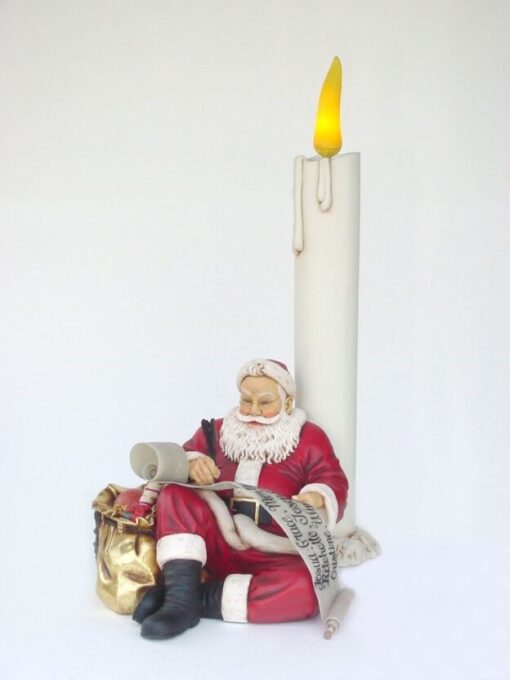 SANTA SITTING WITH CANDLE JR 2215