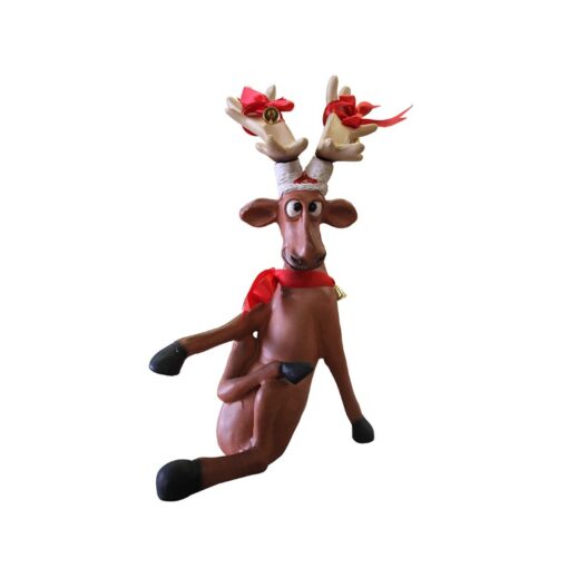 MINI REINDEER SITTING CROSSED LEGS JR S-017