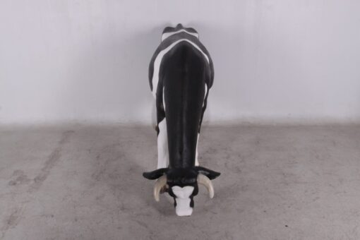 COW GRAZING HEAD DOWN WITH HORNS JR 0051 - Image 3