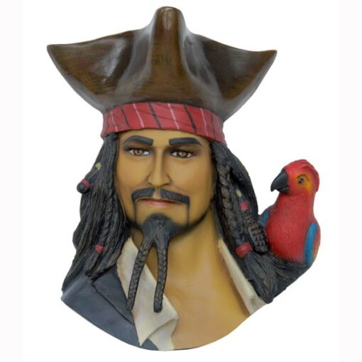 PIRATE HEAD WITH BIRD WALL DECOR JR 2755