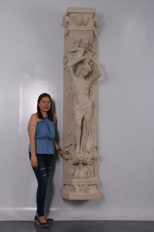 ROMAN GIRL WITH BOWL PILASTER JR 190154