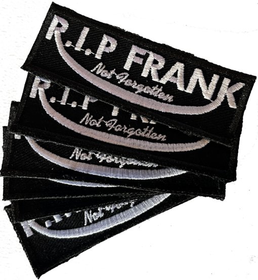 'RIP FRANK' SEW ON PATCH - BSM-PAT004 - Image 3