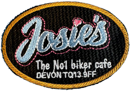 'JOSIES NO#1 BIKER CAFE' - OVAL SEW ON PATCH - BSM-PAT009