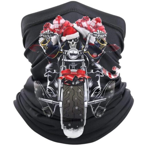 'JOLLY CHRISTMAS PIRATE BIKER' SNOOD -large logo - BSM-SN001