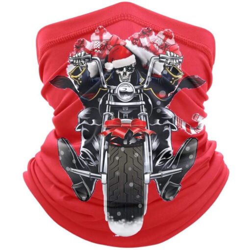 'JOLLY CHRISTMAS PIRATE BIKER' SNOOD -large logo - BSM-SN001 - Image 4