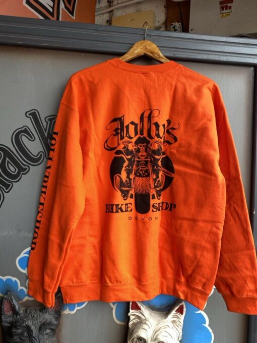 'JOLLY PIRATE BIKER' SWEATSHIRT - logo on sleeve - BSM-SS002 - Image 2