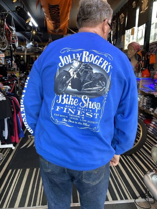 'JOLLY CLASSIC' BLUE SWEATSHIRT - logo on sleeve - BSM-SS003 - Image 2