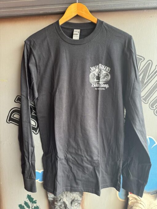 'JOLLY CLASSIC' BLACK T-SHIRT LONG SLEEVED - logo on breast and back with sleeve print- BSM-TSL004