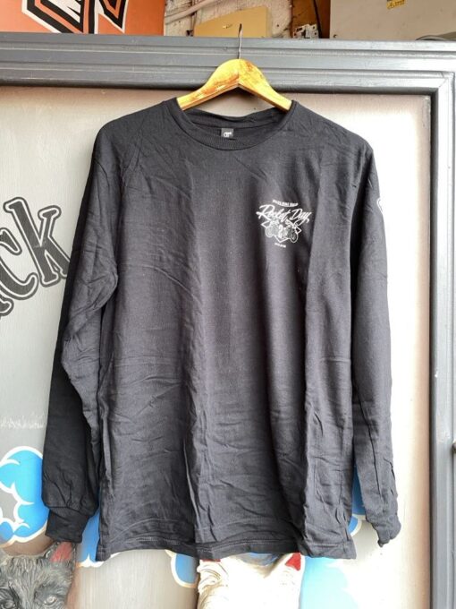 'ROCKET DAY #2'  BLACK T-SHIRT - Long Sleeves small front, large rear & sleeve logo ***LIMITED STOCK*** BSM-TSL007