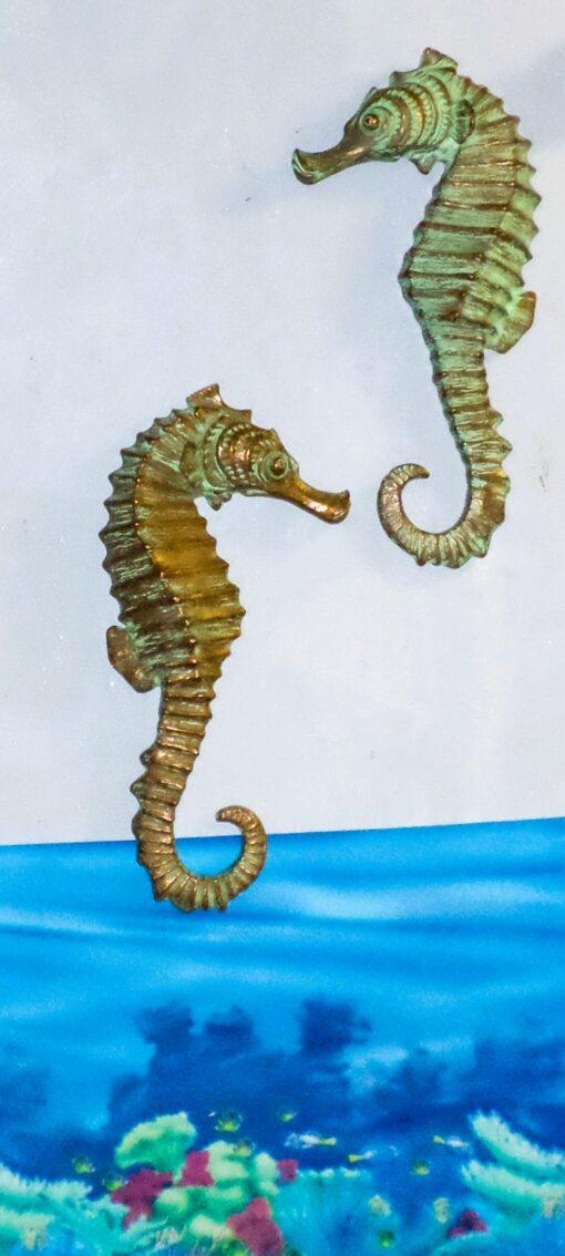 SEAHORSE 34" WALL DECOR (SET OF 2) - BRONZE JR 140054