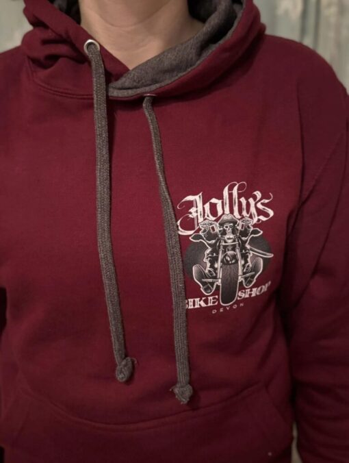 'JOLLY PIRATE BIKER' HOODIE - All Jolly Pirate logo on front/sleeve & large back logo - BSM-HOOD010