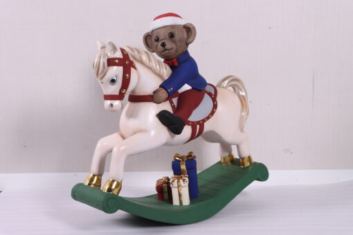 BEAR ON ROCKING HORSE JR 230112