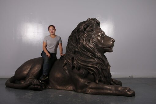 MAJESTIC BRONZE CASTLE LION JR 190170B